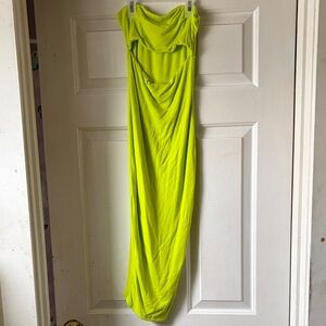 Naked Wardrobe Cut Out Strapless Maxi Dress